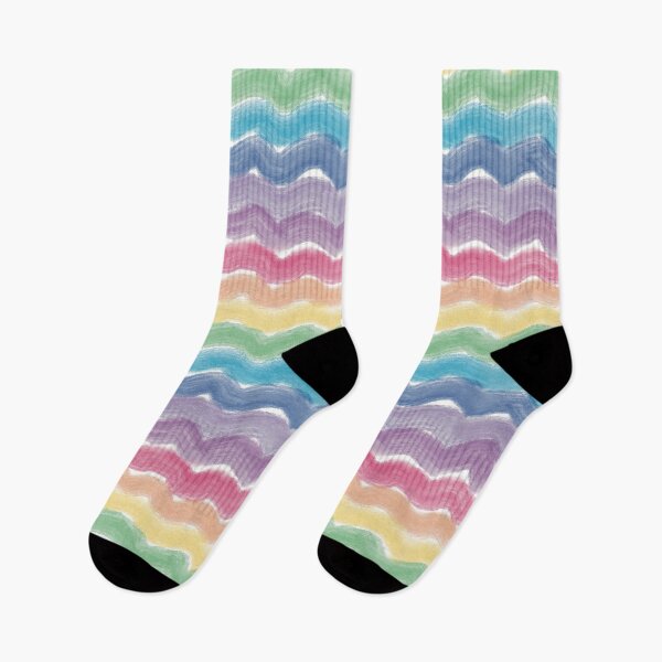 Item preview, Vibrant Pastel Rainbow Watercolor Waves designed and sold by Seamlessly Buffalo.