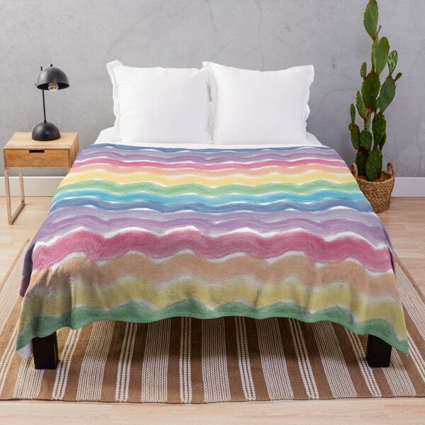 Item preview, Vibrant Pastel Rainbow Watercolor Waves designed and sold by Seamlessly Buffalo.