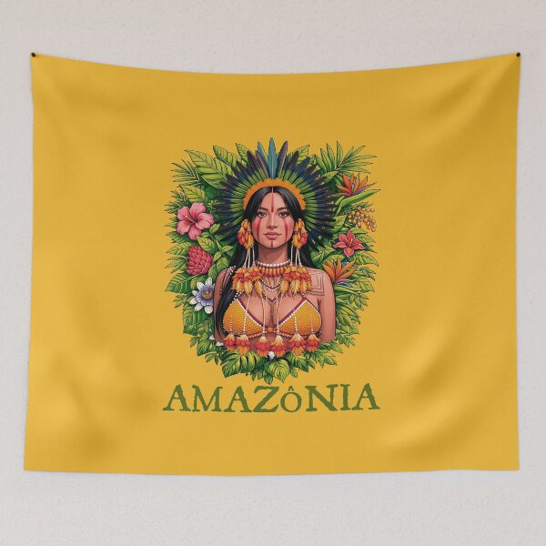 Item preview, Amazonian indigenous designed and sold by Ilustramagno.