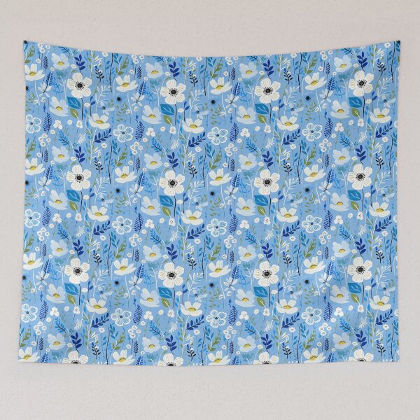 Item preview, Blue Florals 51 designed and sold by Dawne's Designs.
