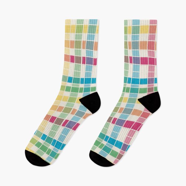 Item preview, Vibrant Pastel Rainbow Watercolor Squares designed and sold by Seamlessly Buffalo.