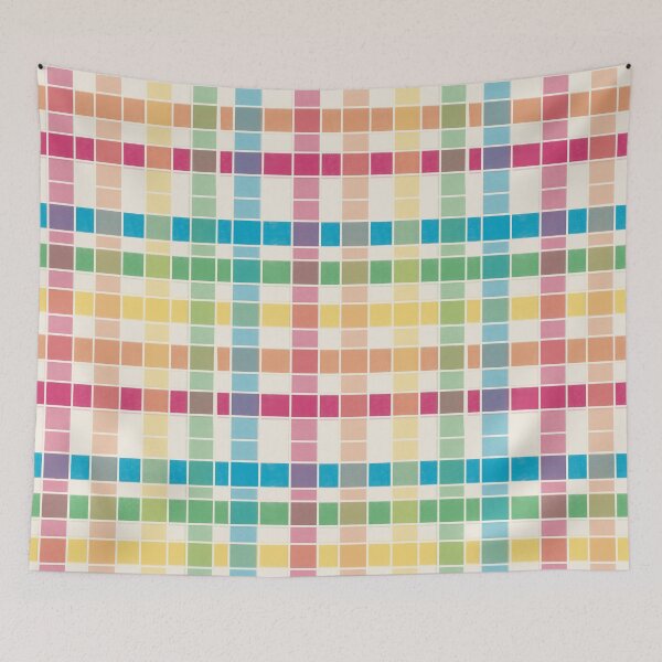 Item preview, Vibrant Pastel Rainbow Watercolor Squares designed and sold by Seamlessly Buffalo.