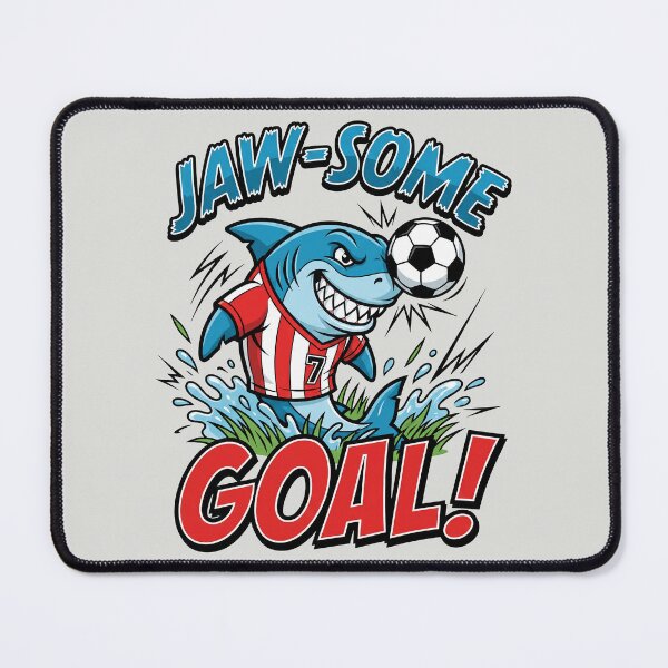 Item preview, Jaw-some Goal! - Soccer Shark Mascot designed and sold by DigitalGlade.