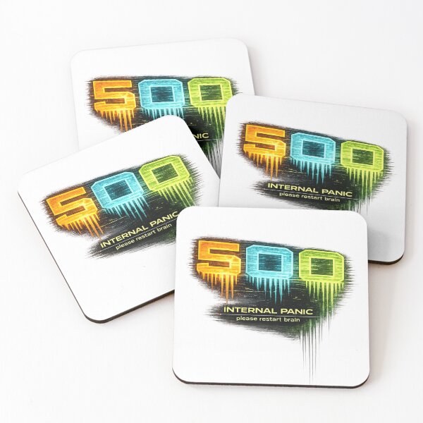 Item preview, 500 Internal Panic – Please Restart Brain Funny Anxiety Tech Meme designed and sold by NAJURE.
