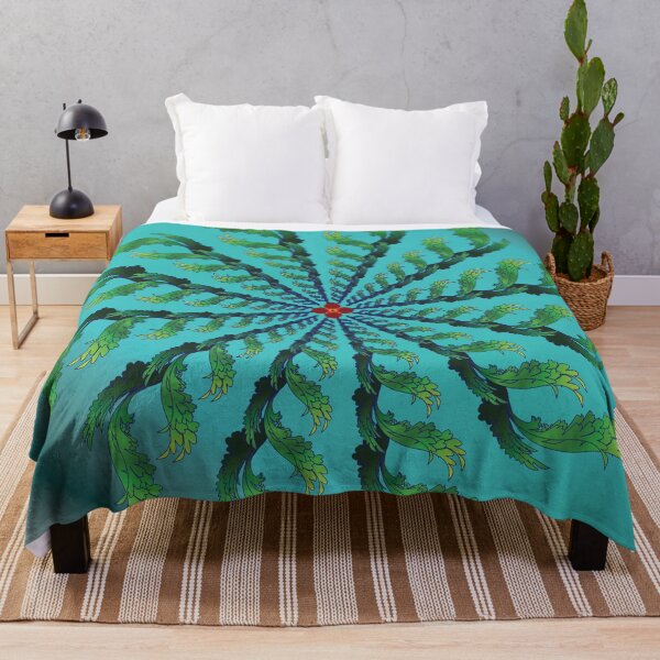 Item preview, Emerald Spiral Leaf Mandala designed and sold by OIL Pattern Design .