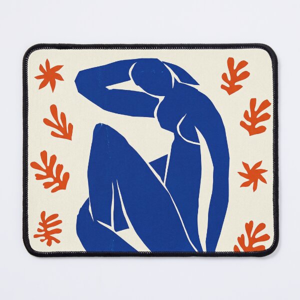 Item preview, Matisse Style Cut-Out Poster – Abstract Blue Figure Modernist Art Print designed and sold by Maisonsucces.