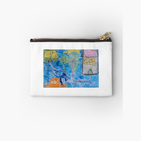 Item preview, ​Colorful Naive Village and Orange Car designed and sold by Cvetok.
