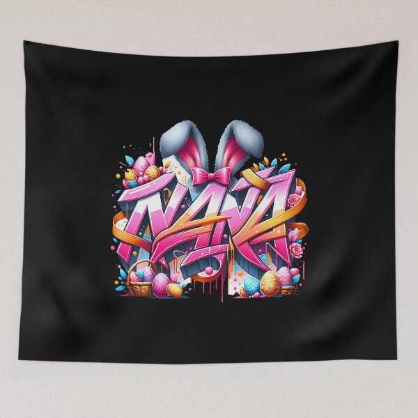 Item preview, Coquette Easter Nana Bunny – Cute Pastel Easter Rabbit Artwork Sticker / Tee / Mug designed and sold by artedigital99.