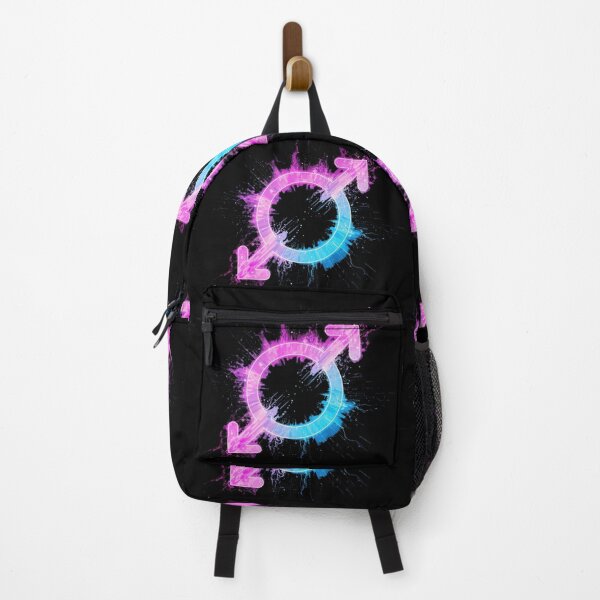 Item preview, Neon Transgender Symbol Cosmic Energy Splatter designed and sold by rainbowgremlin.