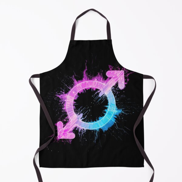 Item preview, Neon Transgender Symbol Cosmic Energy Splatter designed and sold by rainbowgremlin.