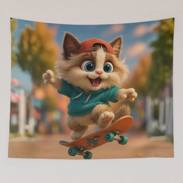 Item preview, Skater Ragamuffin Cat designed and sold by Sillytoe.
