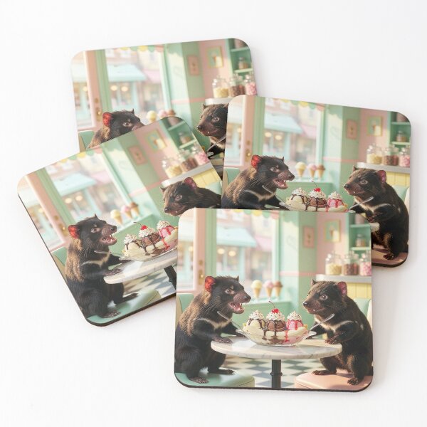 Item preview, Quarrelsome Tasmanian Devils Might Share Banana Split designed and sold by Tridentulus.