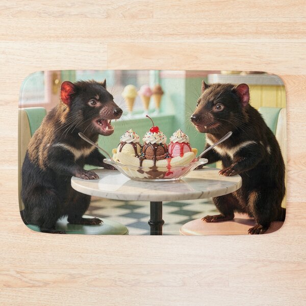 Item preview, Quarrelsome Tasmanian Devils Might Share Banana Split designed and sold by Tridentulus.