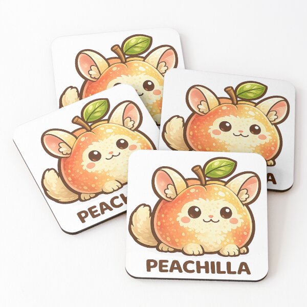 Item preview, Peachilla — Kawaii Peach Chinchilla designed and sold by Dream Machine.