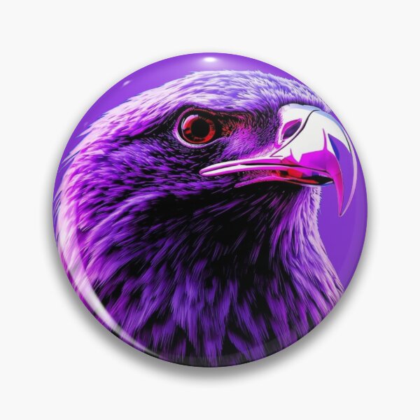 Item preview, Neon Purple Eagle Cyberpunk Portrait designed and sold by ItzLacarth.