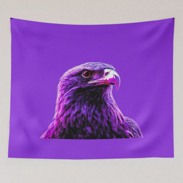 Item preview, Neon Purple Eagle Cyberpunk Portrait designed and sold by ItzLacarth.