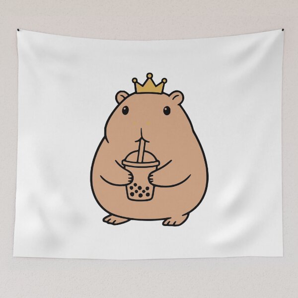 Artikelvorschau, Niedlicher Capybara-König trinkt Bubble Tea entworfen und verkauft von CeliaZnx.