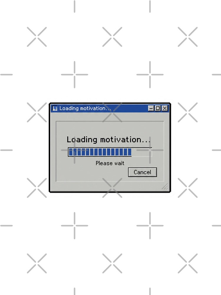 Thumbnail 4 of 4, iPhone Case, Retro Computer Loading Motivation Error Meme Sticker designed and sold by Bsbdigital.