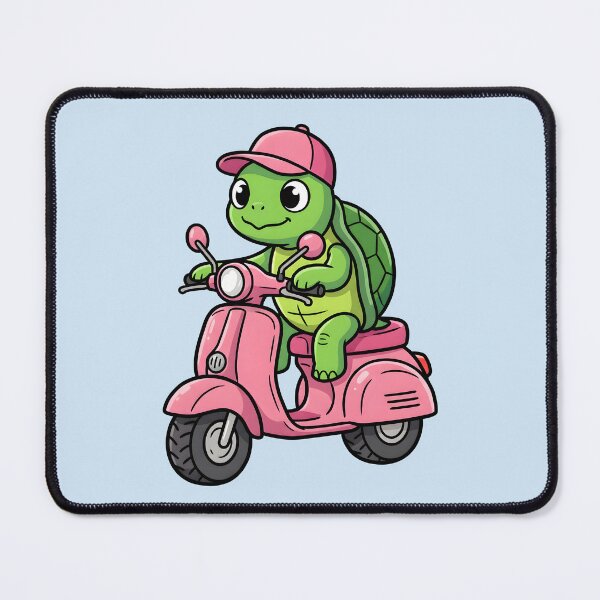 Item preview, cute turtle riding on a motor bike designed and sold by aeaeaeae.