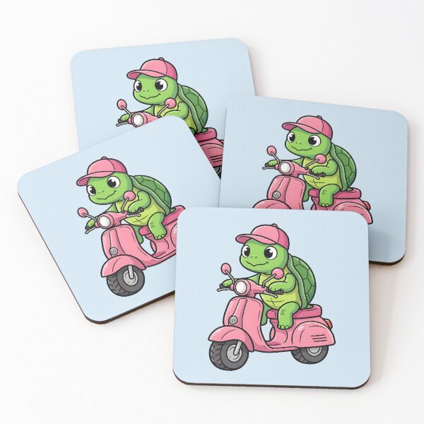 Item preview, cute turtle riding on a motor bike designed and sold by aeaeaeae.