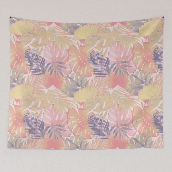 Item preview, Retro Tropical Monstera Palm Leaf Pattern designed and sold by Seamlessly Buffalo.