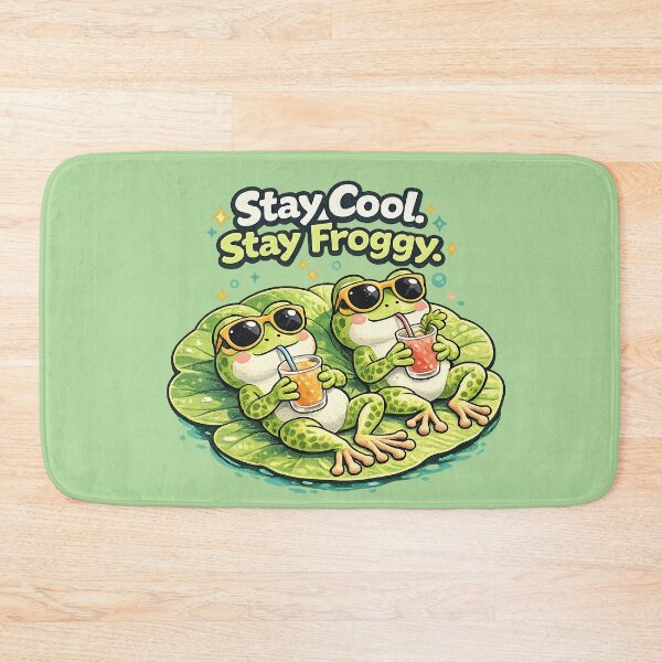 Item preview,  Funny green frogs. Stay Cool. Stay Froggy. designed and sold by Natart1004.