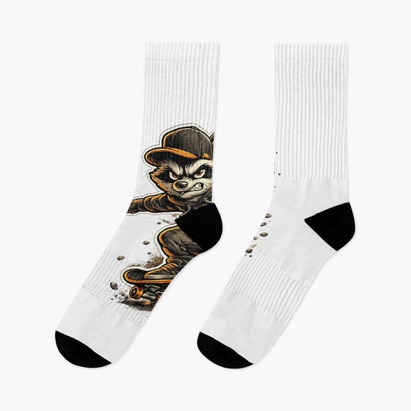 Item preview, Trash Panda Skate Crew – Skateboarding Raccoon Streetwear Graphic designed and sold by ZEBBEDE - Minimal Streetwear .