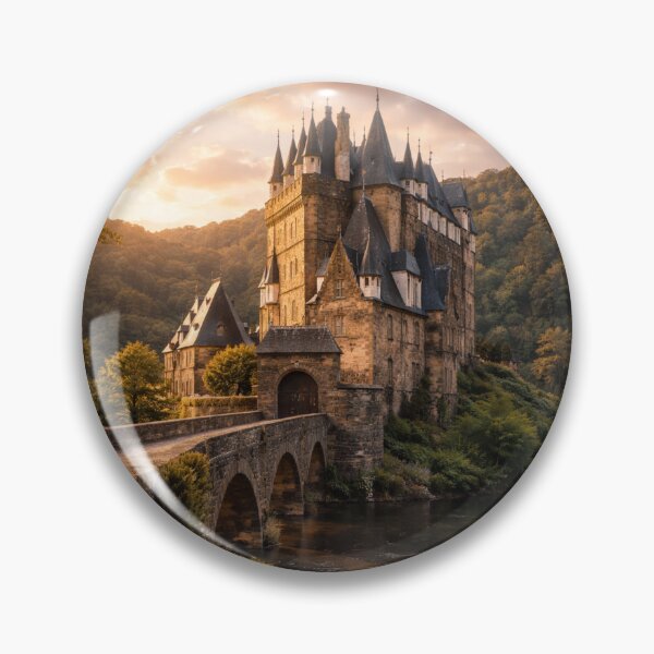 Item preview, Medieval castle illuminated at sunset designed and sold by JuViRo.