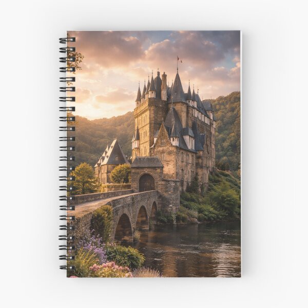 Item preview, Medieval castle illuminated at sunset designed and sold by JuViRo.