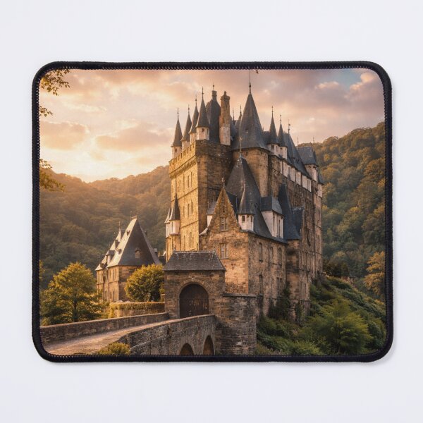 Item preview, Medieval castle illuminated at sunset designed and sold by JuViRo.
