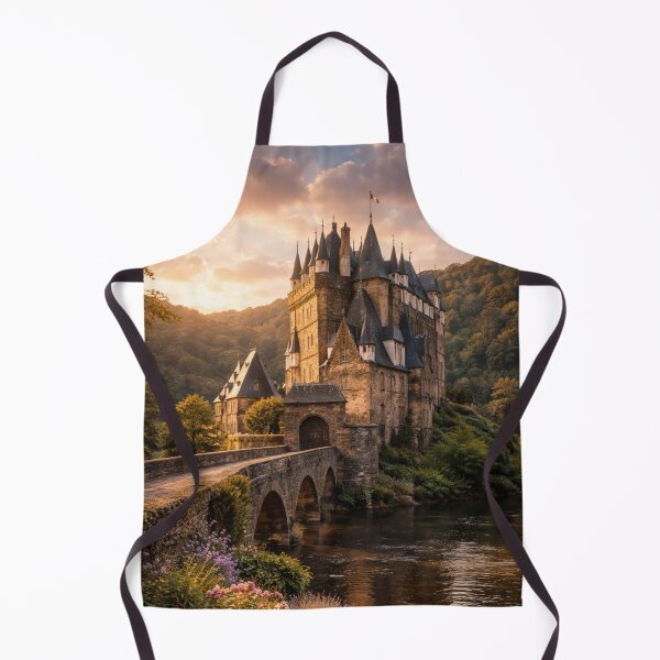 Item preview, Medieval castle illuminated at sunset designed and sold by JuViRo.