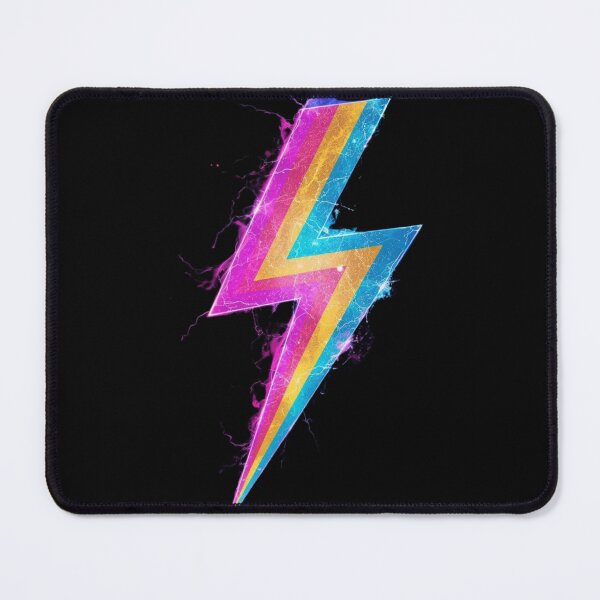 Item preview, Pansexual Pride Lightning Bolt Neon Glow Art designed and sold by rainbowgremlin.