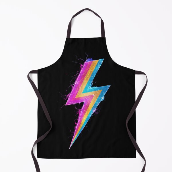 Item preview, Pansexual Pride Lightning Bolt Neon Glow Art designed and sold by rainbowgremlin.