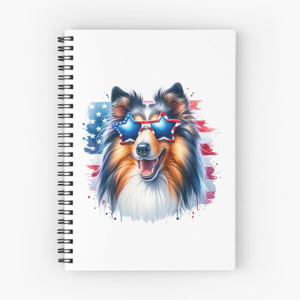 Item preview, Patriotic Shetland Sheepdog with Star Sunglasses – 4th of July American Flag Sheltie designed and sold by Polarisofficial.