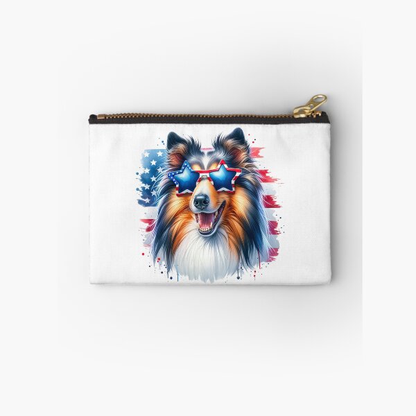 Item preview, Patriotic Shetland Sheepdog with Star Sunglasses – 4th of July American Flag Sheltie designed and sold by Polarisofficial.