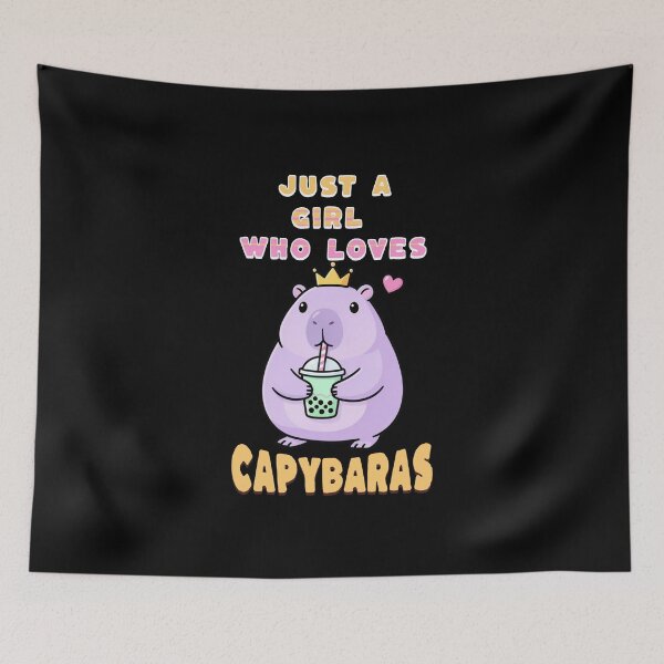 Item preview, FUnny Capybara with boa tea, Just a girl who loves CAPYBARAS designed and sold by CeliaZnx.