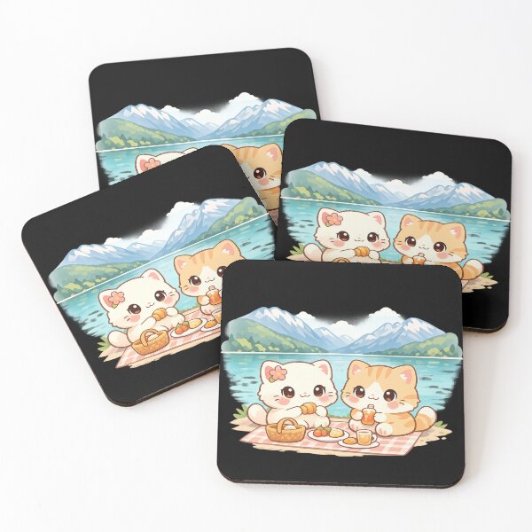 Item preview, Lake Annecy - kawaii cats designed and sold by DamioPolArt.