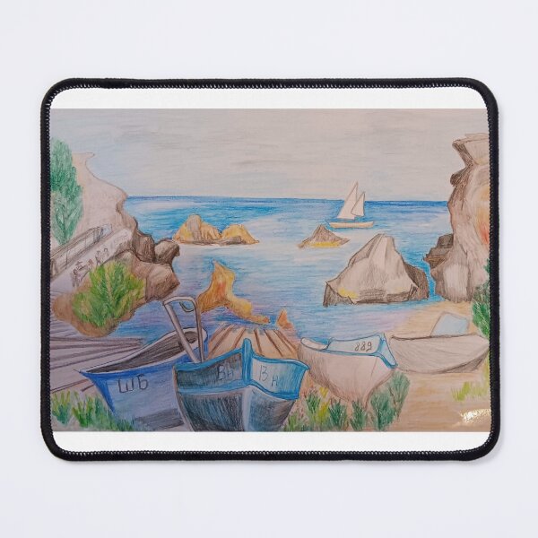 Item preview, Tyulenovo Black Sea Coast – Boats & Cliffs, Dobrich Region Bulgaria Coastal Landscape designed and sold by Cvetok.