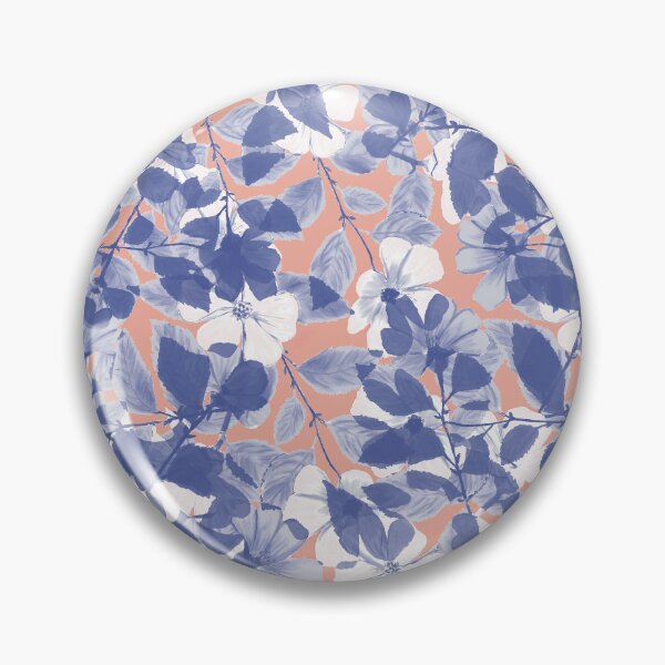 Item preview, Monochrome Blue Wildflower Silhouette Floral Pattern designed and sold by Seamlessly Buffalo.