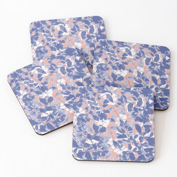 Item preview, Monochrome Blue Wildflower Silhouette Floral Pattern designed and sold by Seamlessly Buffalo.