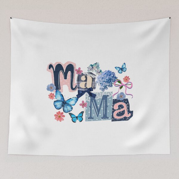Item preview, Mama Floral Butterfly Collage – Stylish Patterned Letter Design designed and sold by Saxon Designs.