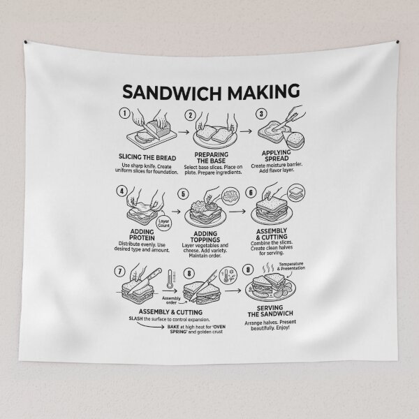 Item preview, Funny Sandwich Lover Deli Food Foodie Cooking Diagram designed and sold by GrandeDuc.