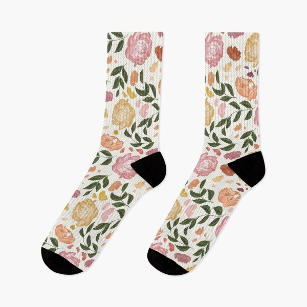 Item preview, Vintage Painterly Peony Rose Pinstripe Pattern designed and sold by Seamlessly Buffalo.