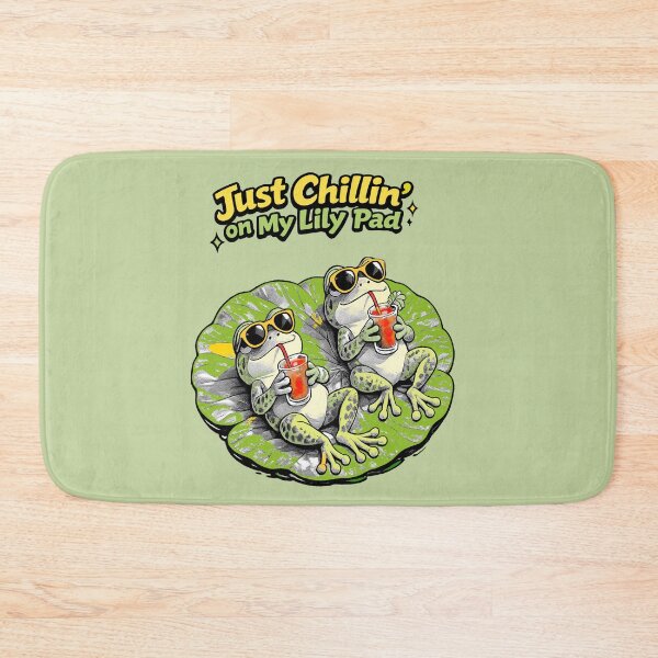 Item preview, Funny green frogs. Frog Life .Just Chilling on my Lily Pad. designed and sold by Natart1004.