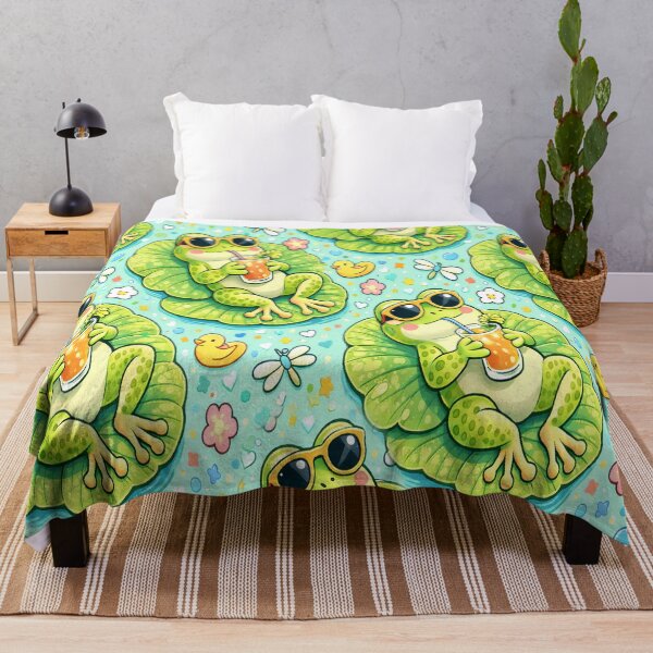 Item preview, Funny green frogs. Frog Life .Just Chilling on my Lily Pad. designed and sold by Natart1004.