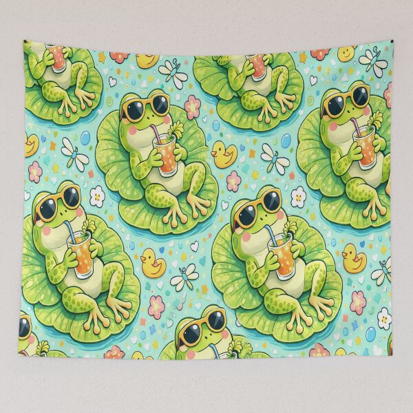 Item preview, Funny green frogs. Frog Life .Just Chilling on my Lily Pad. designed and sold by Natart1004.