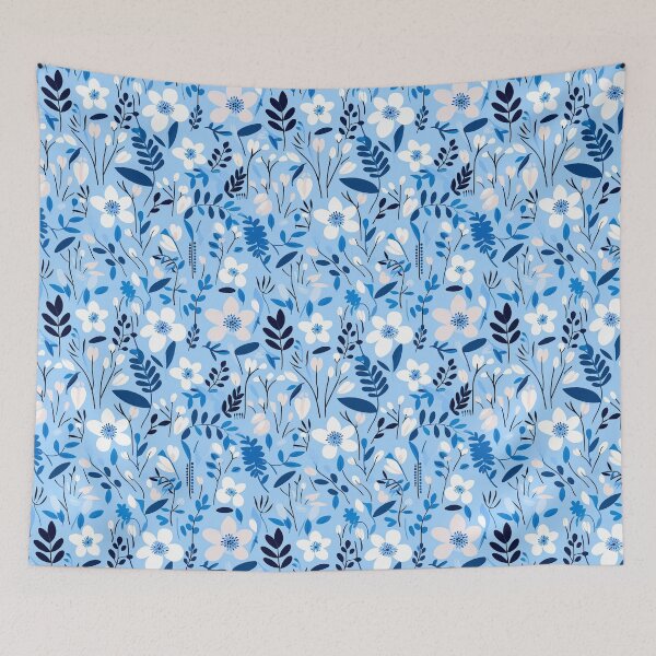 Item preview, Blue Florals 52 designed and sold by Dawne's Designs.