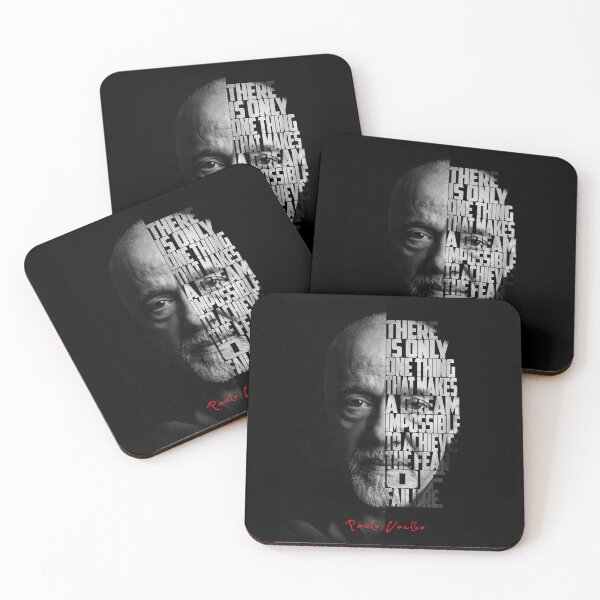 Item preview, Paulo Coelho Split Face Quote Poster designed and sold by Enea Kelo.