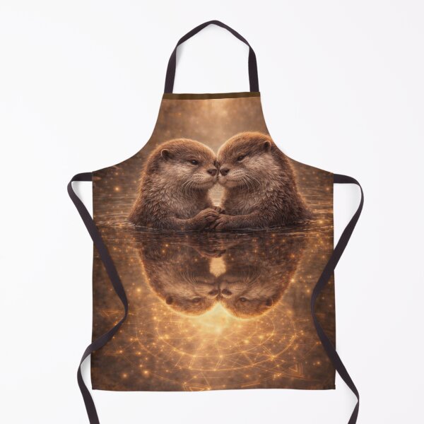 Item preview, Otter Kindred Spirits – Floating River Otters Reflection Wildlife Art designed and sold by GeoWild Designs.