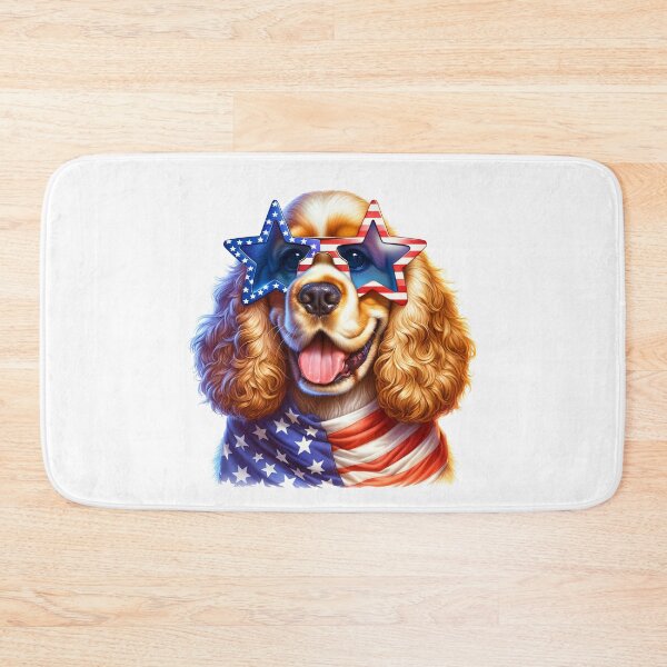 Item preview, Patriotic Cocker Spaniel with American Star Sunglasses – Cute 4th of July Dog designed and sold by Polarisofficial.
